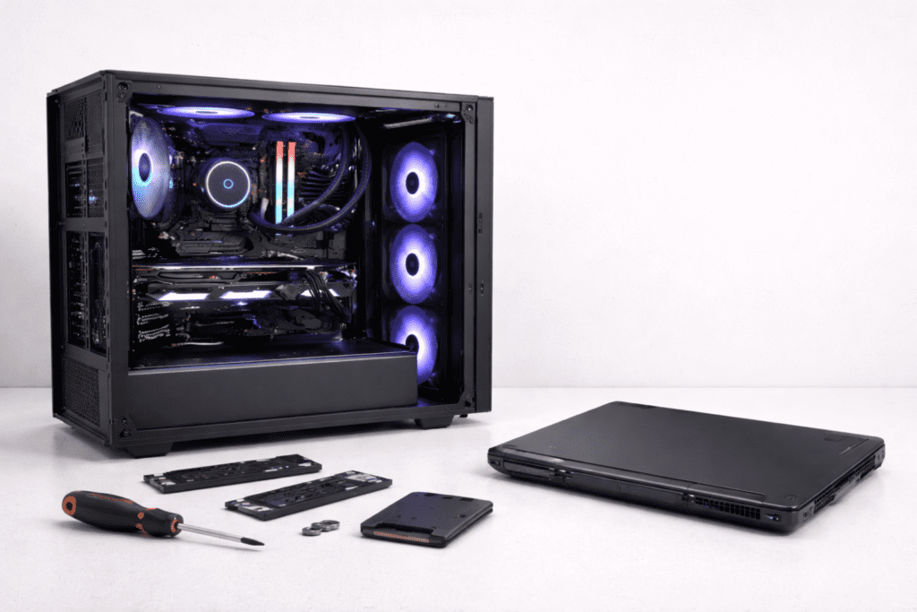 Diferencias de actualización y mantenimiento entre laptop gamer y PC de escritorio