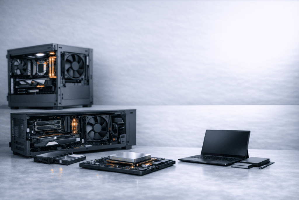 Comparación de facilidad de actualización entre PC de escritorio y laptop