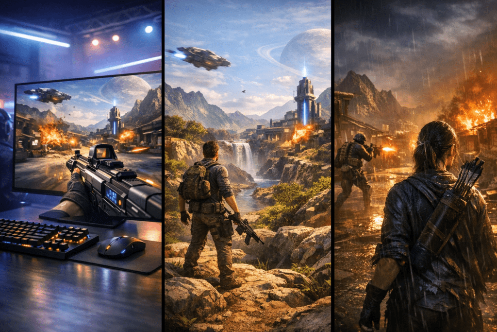 Diferentes tipos de juegos y su configuración ideal de resolución y FPS