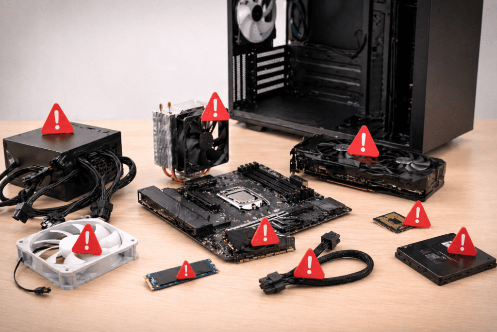 Errores comunes al comprar componentes para una computadora