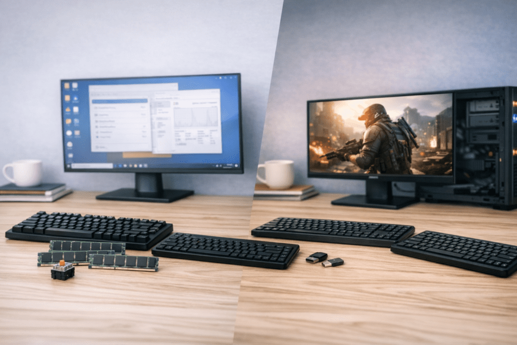 Escenarios de uso de una computadora que influyen en la cantidad de memoria RAM necesaria