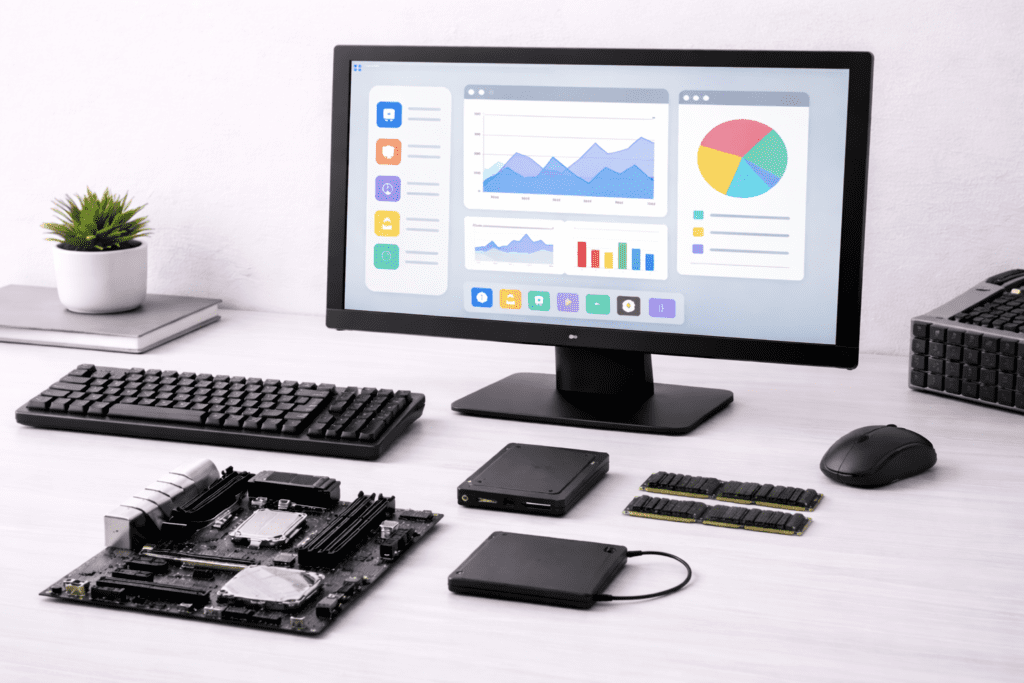 Interacción entre hardware y software en una computadora