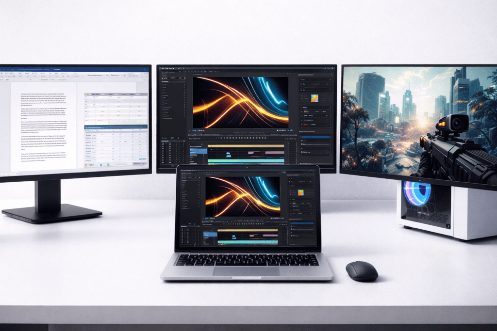 Escenarios de uso (oficina, creativo y gaming) para planificar la compra de hardware