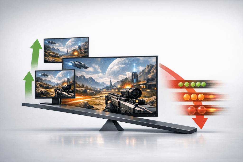 Relación entre resolución gráfica y FPS en el rendimiento gaming