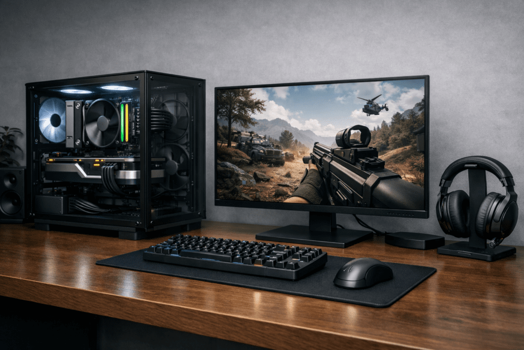Setup de PC gamer equilibrado para obtener FPS estables y buen rendimiento