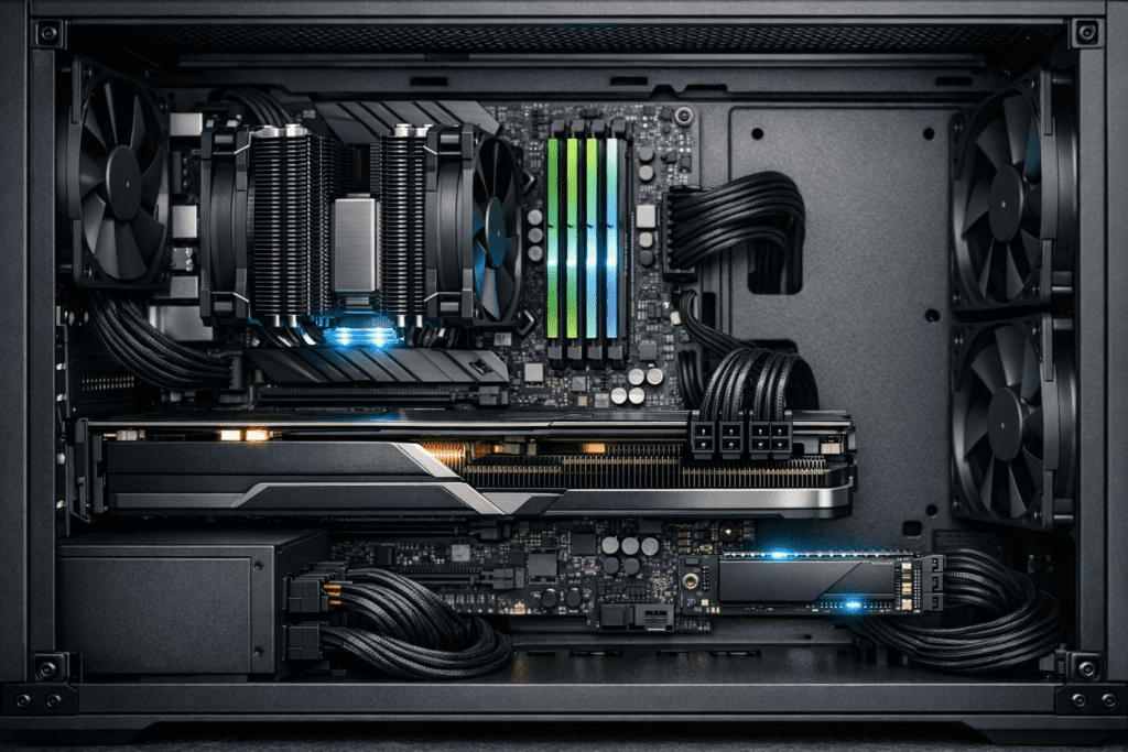 Sistema de PC equilibrado gracias a una correcta compatibilidad de hardware