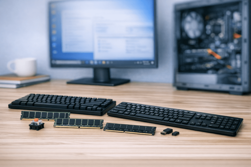 Comparación visual de diferentes capacidades de memoria RAM para computadora