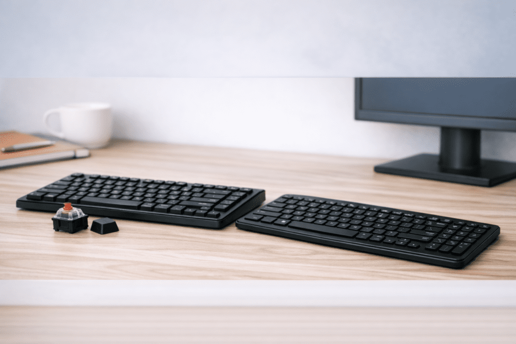 Teclado silencioso ideal para uso diario en oficina o estudio