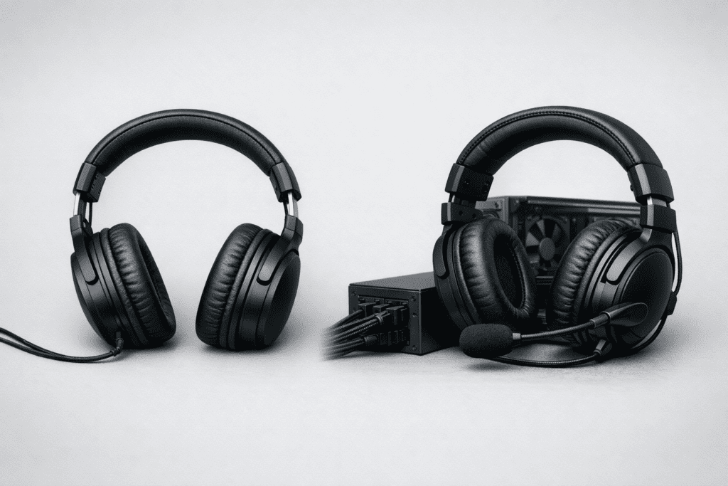 Diferencia entre audífonos y headset para computadora