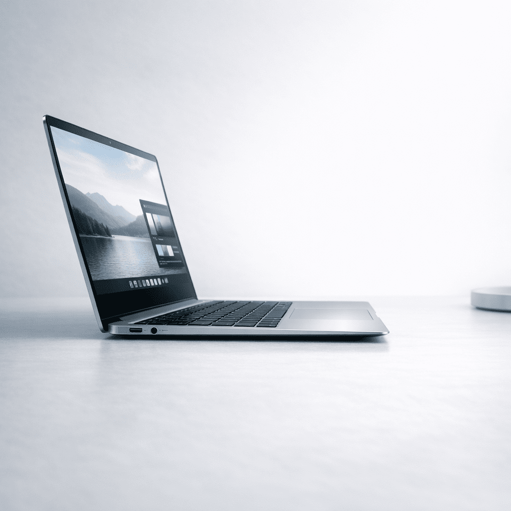 Características físicas de una ultrabook como diseño delgado y pantalla de alta calidad