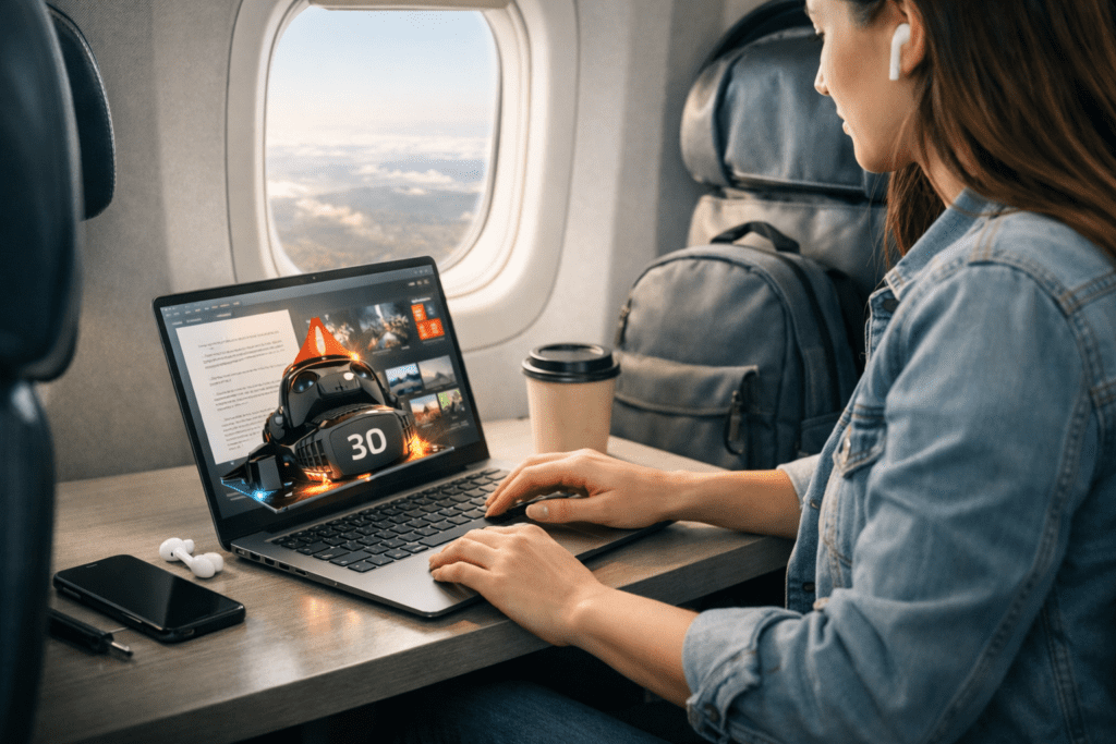 Uso de una ultrabook por usuarios que priorizan movilidad y portabilidad