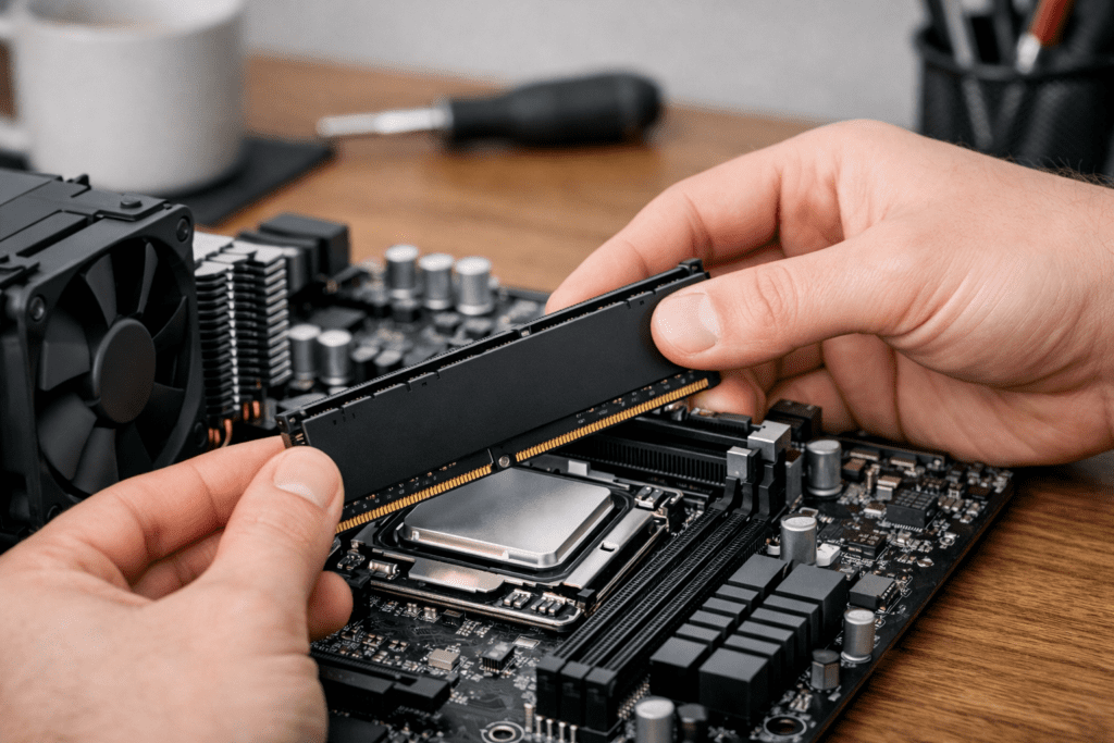 Instalación de memoria RAM como mejora de rendimiento en una PC