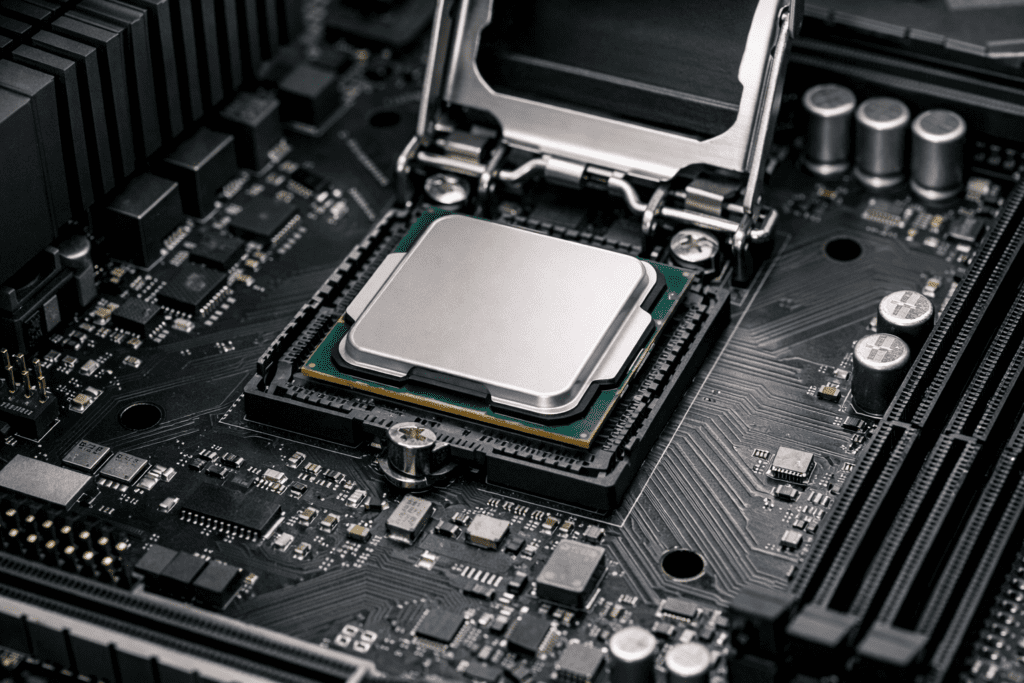 Procesador de computadora evaluado antes de una actualización