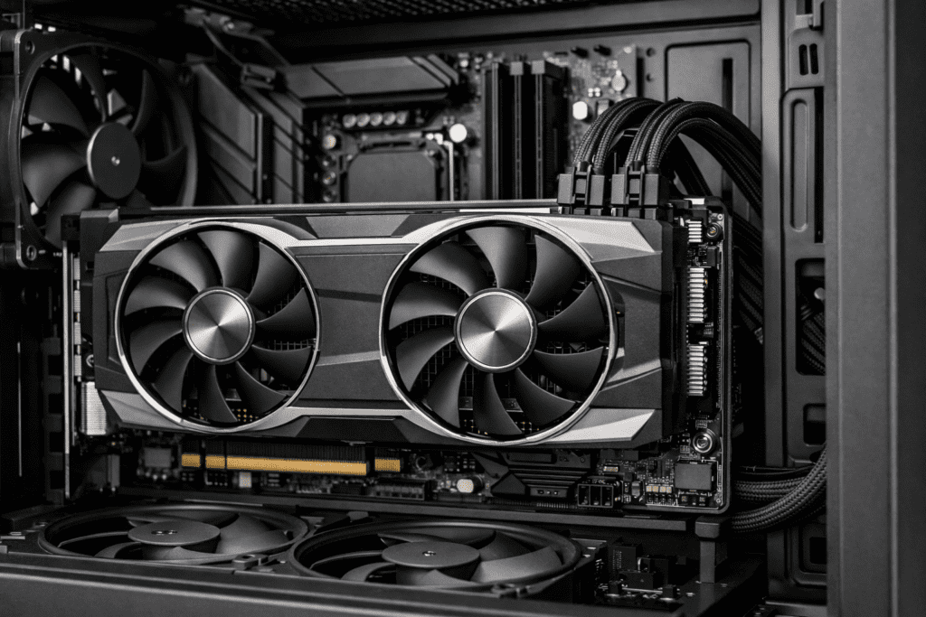 Tarjeta gráfica instalada como actualización de hardware en una PC