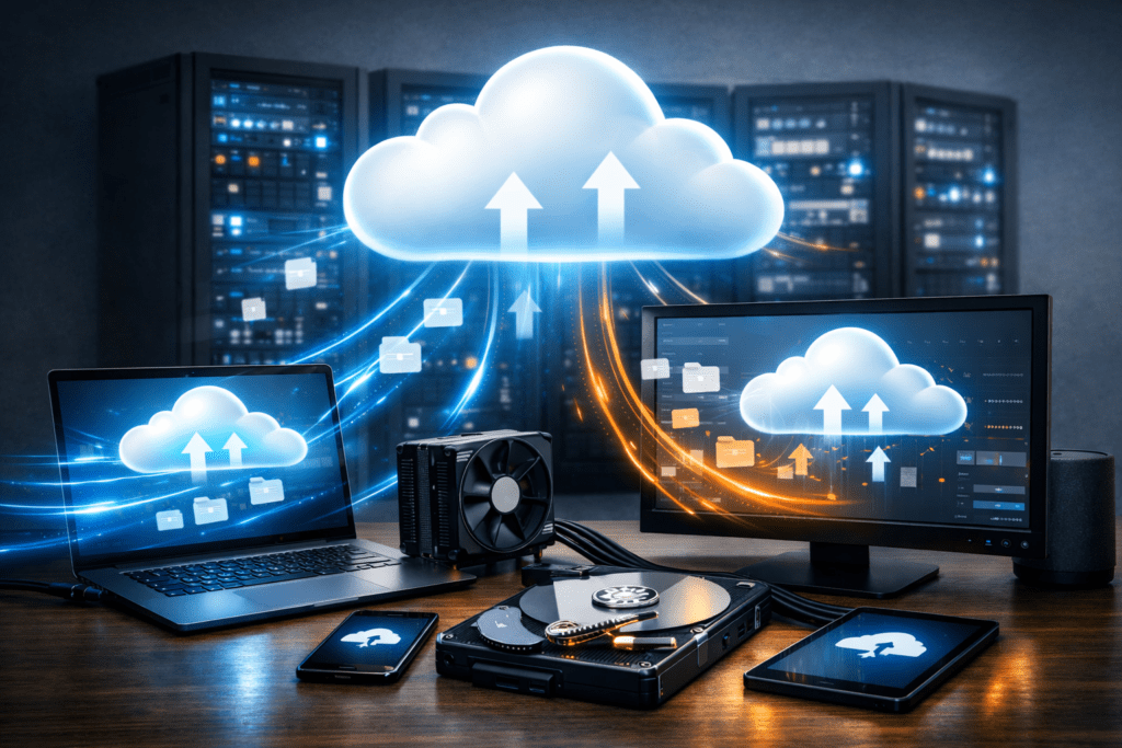 Almacenamiento en la nube accesible desde diferentes dispositivos