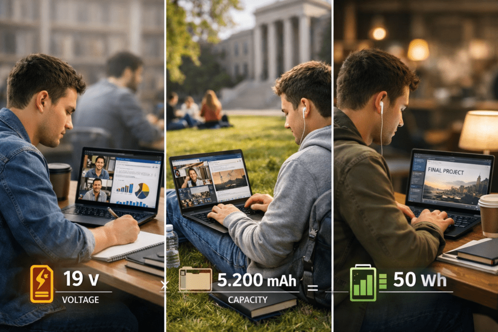Importancia de la batería en laptops para estudiantes