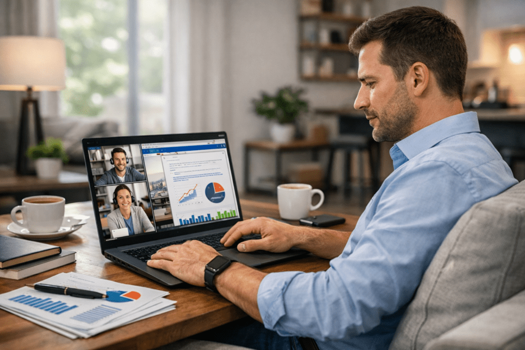 Batería de laptop para trabajo remoto y productividad