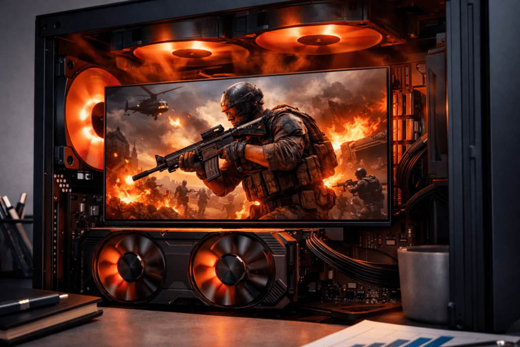 Calor constante generado por CPU y GPU durante sesiones de gaming