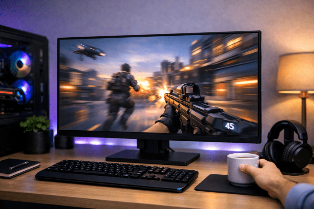 Frecuencia de refresco alta en monitor gamer mejorando la fluidez