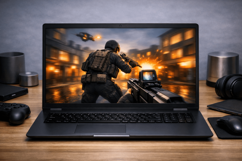 Laptop con GPU dedicada para gaming con experiencia más fluida