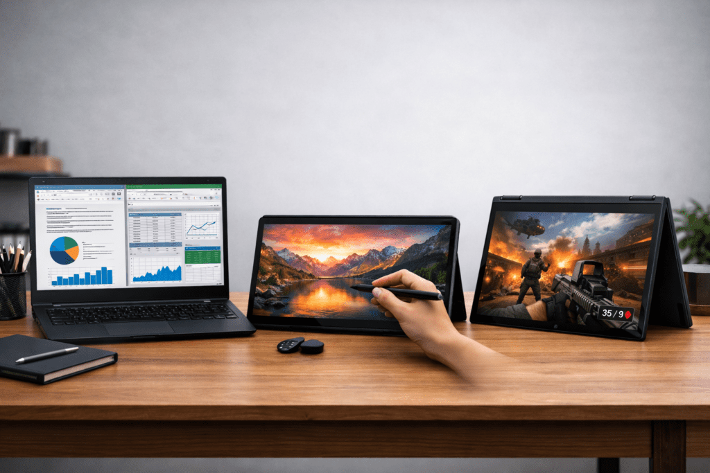 Diferentes modos de uso de una laptop 2 en 1