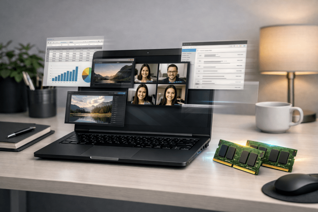 Memoria RAM para mantener fluidez y multitarea en uso prolongado