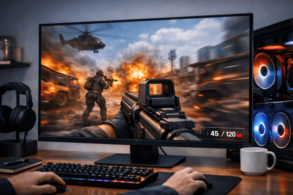 Monitor gaming con alta frecuencia para juegos fluidos