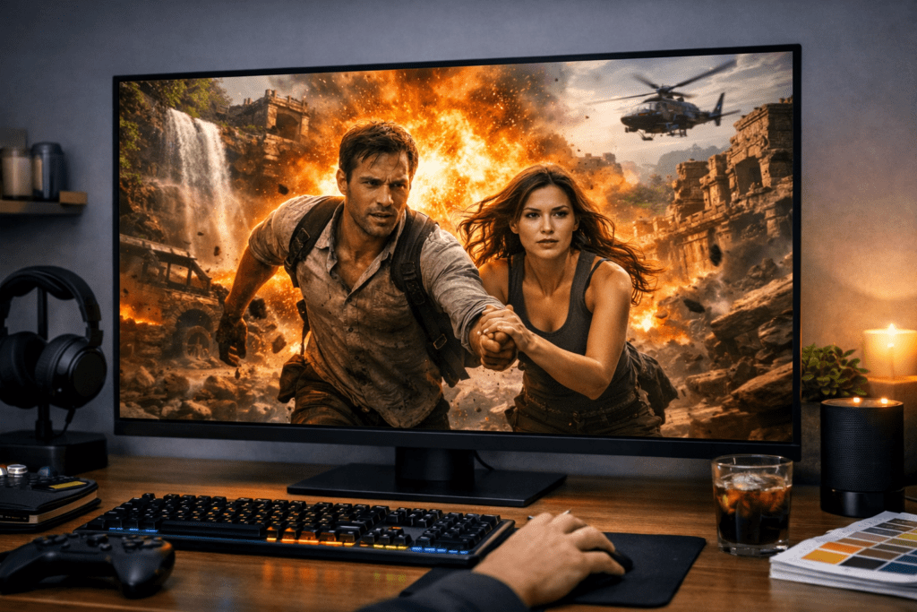 Monitor utilizado para ver películas y contenido multimedia