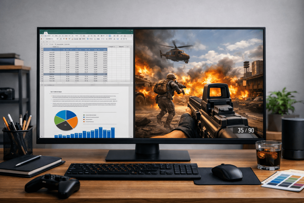 Monitor equilibrado para trabajo y gaming