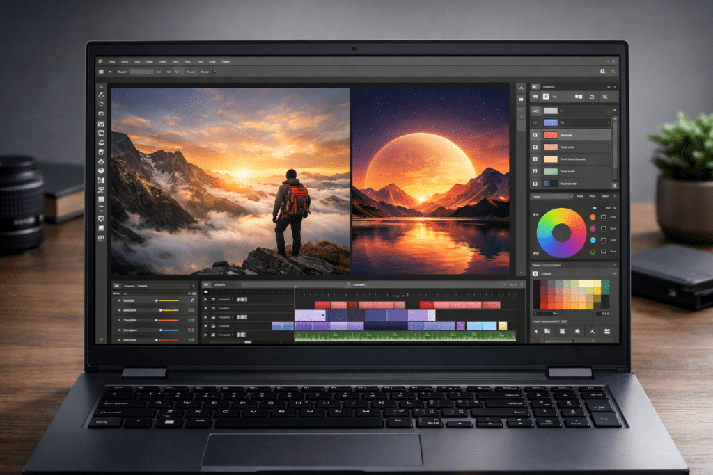 Pantalla de laptop con buena fidelidad de color para diseño