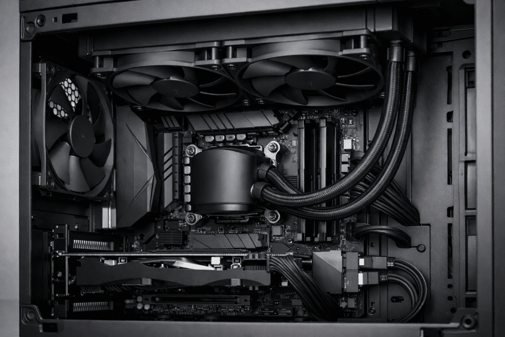 Sistema de refrigeración líquida AIO instalado en una PC