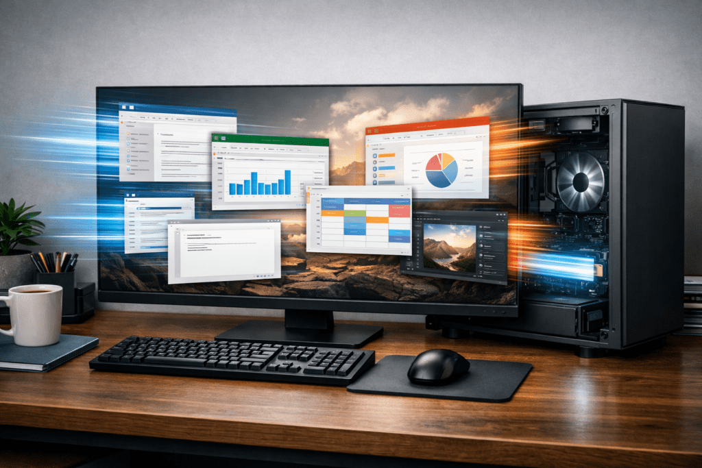 SSD mejorando la fluidez del sistema en trabajo y uso diario