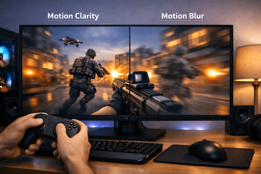 Tiempo de respuesta en monitor afectando la claridad de imagen