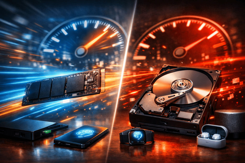 Mayor velocidad de un SSD frente a un disco duro tradicional