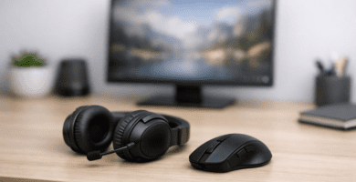 Audífonos utilizados como periférico para computadora