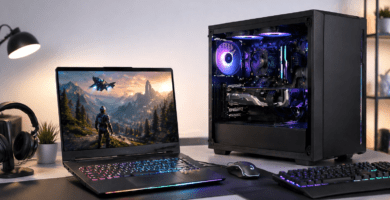 Comparación entre laptop gamer y PC de escritorio para gaming