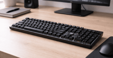 Teclado para uso diario en un escritorio moderno y ordenado