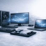 Concepto visual de tendencias en hardware y tecnología para 2026