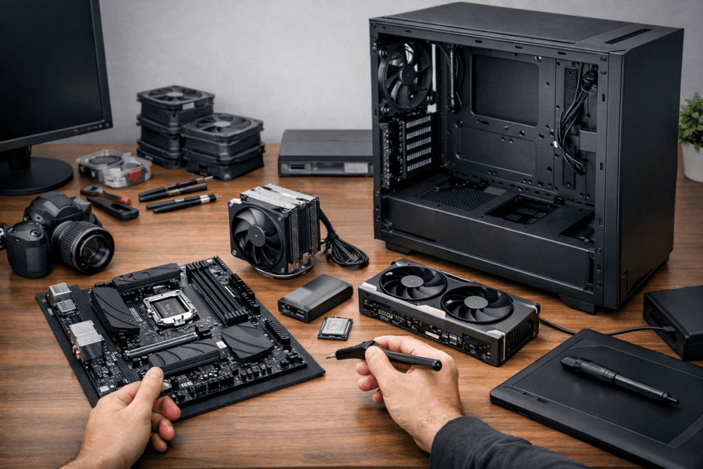 Selección de componentes de computadora antes de armar una PC