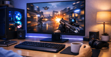 Monitor gamer mostrando una experiencia de juego fluida