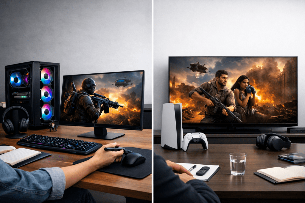 Comparación técnica entre jugar en PC y jugar en consola