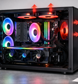 Sistema de refrigeración en un PC gamer para mantener rendimiento estable
