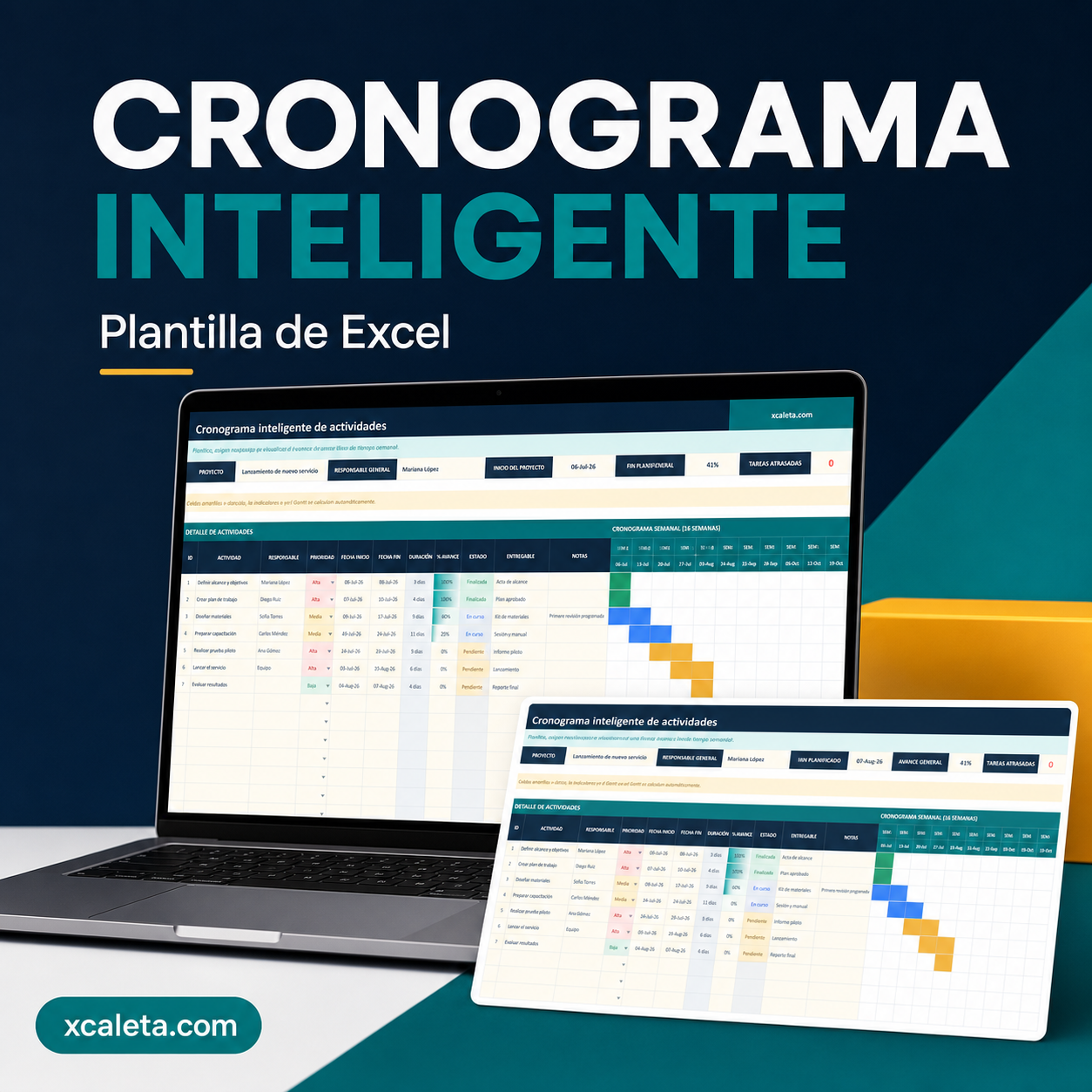 Cronograma Inteligente de Actividades en Excel