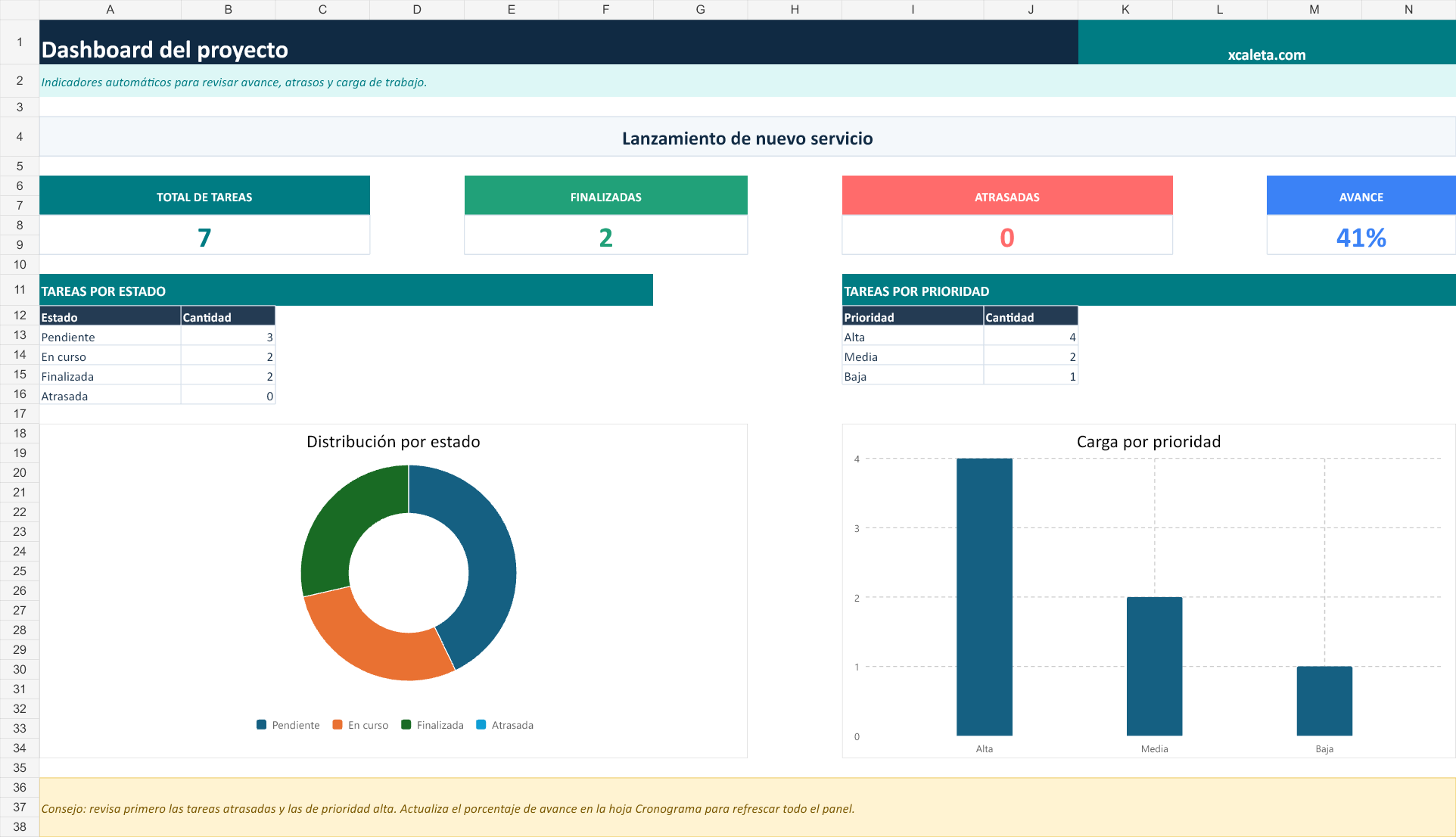 Cronograma Inteligente de Actividades en Excel - Image 3