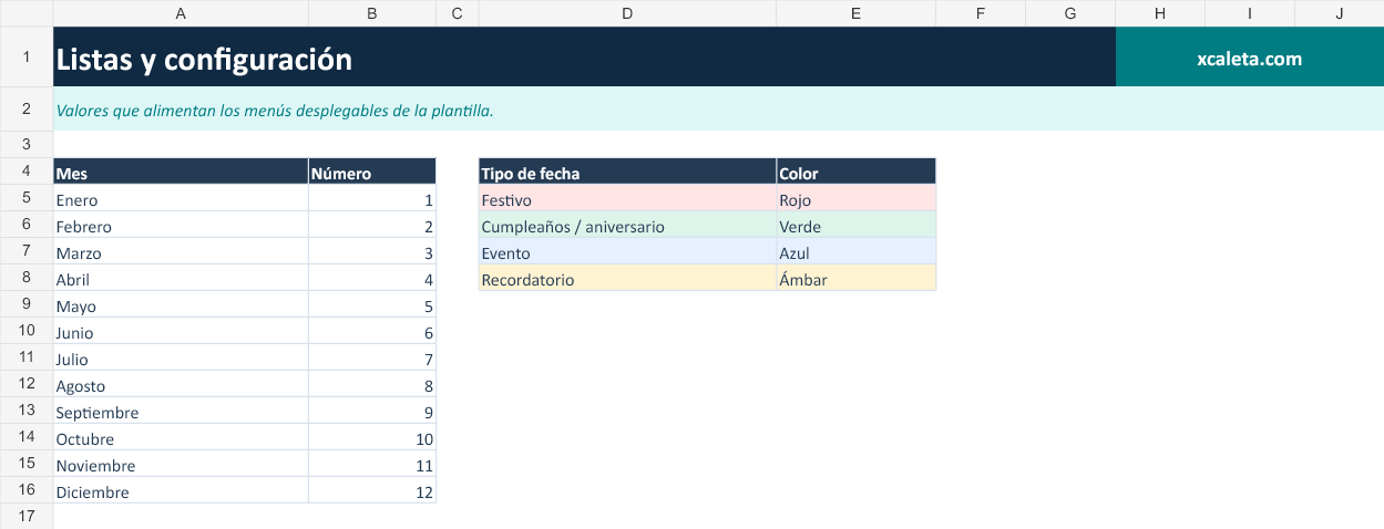 Calendario Anual en Excel – Domingo a Sábado - Image 5