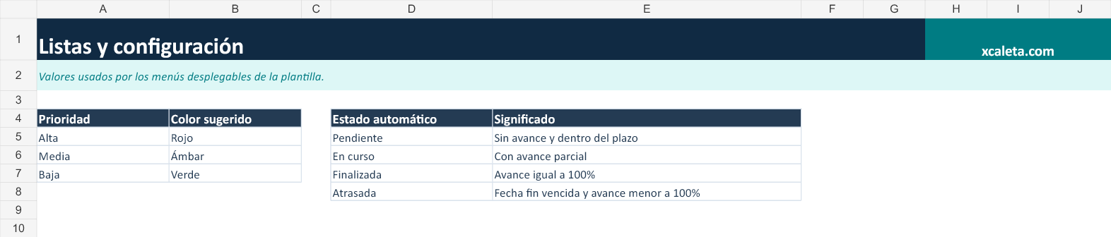 Cronograma Inteligente de Actividades en Excel - Image 5